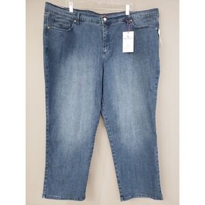NEW GLORIA VANDERBILT Amanda Slimming Blue Jeans 24W Short‎ STRETCH JEANS